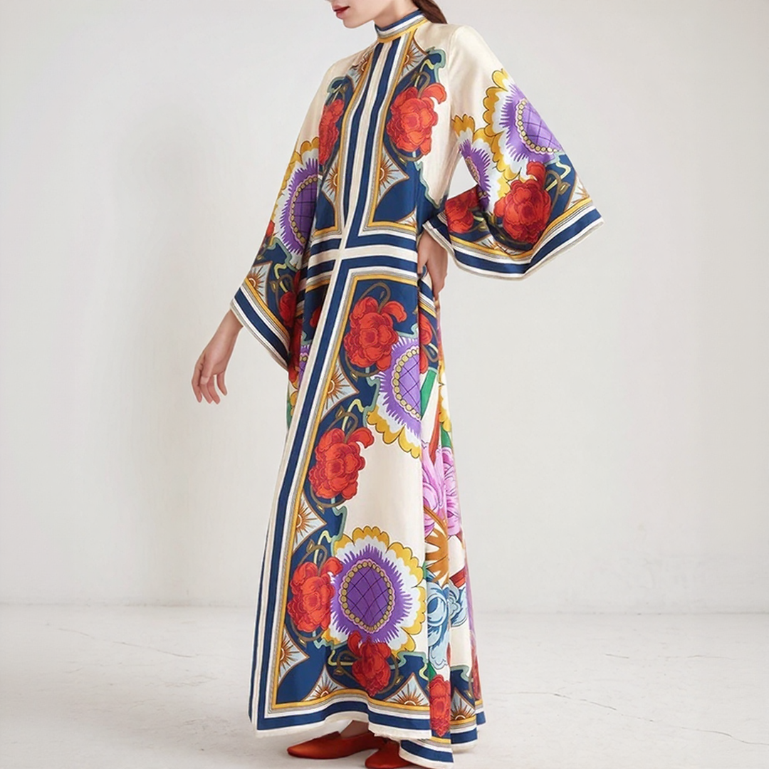 Djamila | Maxi Kaftan Bohémska Šaty – Uvoľnená A Plynulá Elegancia