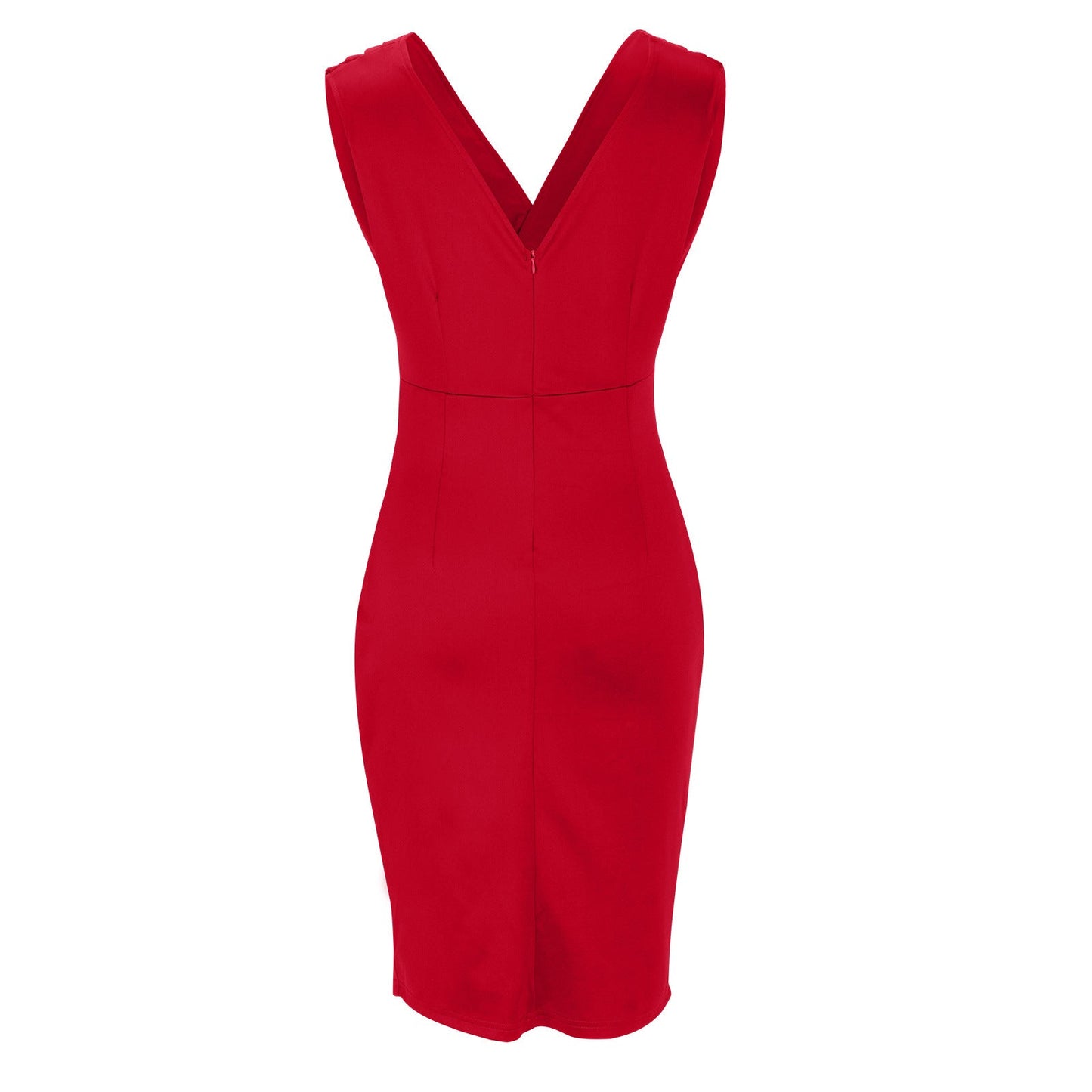 Élora | Robe Midi Élégante – Décolleté En V Et Coupe Subtilement Fendue