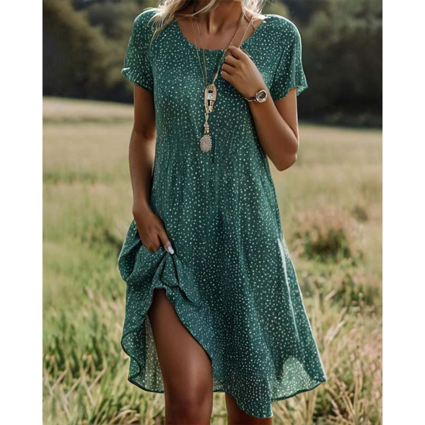Noémie | Robe Courte D'Été – Charme Champêtre Et Élégance