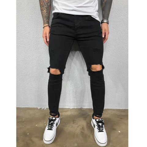 Fathi | Pantaloni Rupți Bărbați – Stil Urban și Trendy