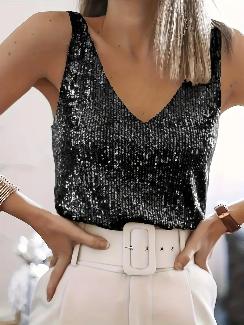 Milena | Top Sleeveless with Sequins