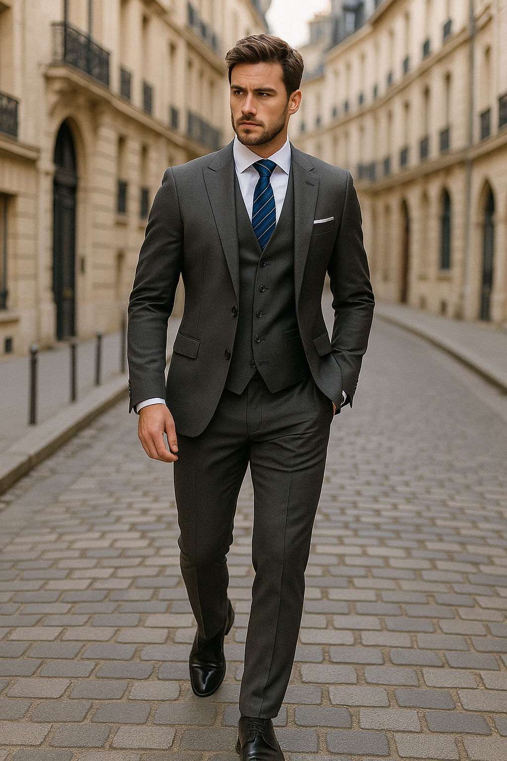 Neïl | Traje de Hombre Ajustado de Tres Piezas – Estilo Distinguido