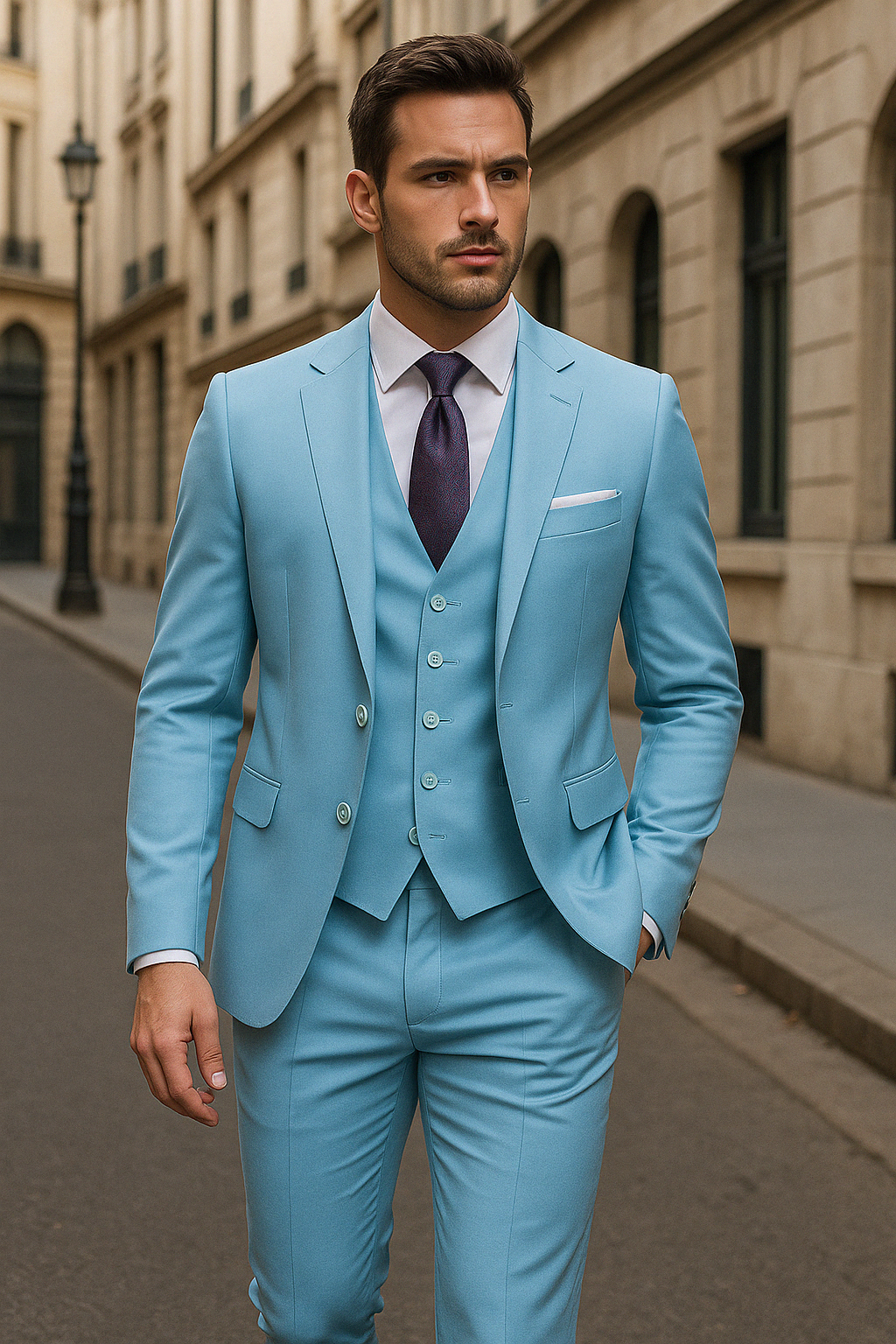 Neïl | Traje de Hombre Ajustado de Tres Piezas – Estilo Distinguido