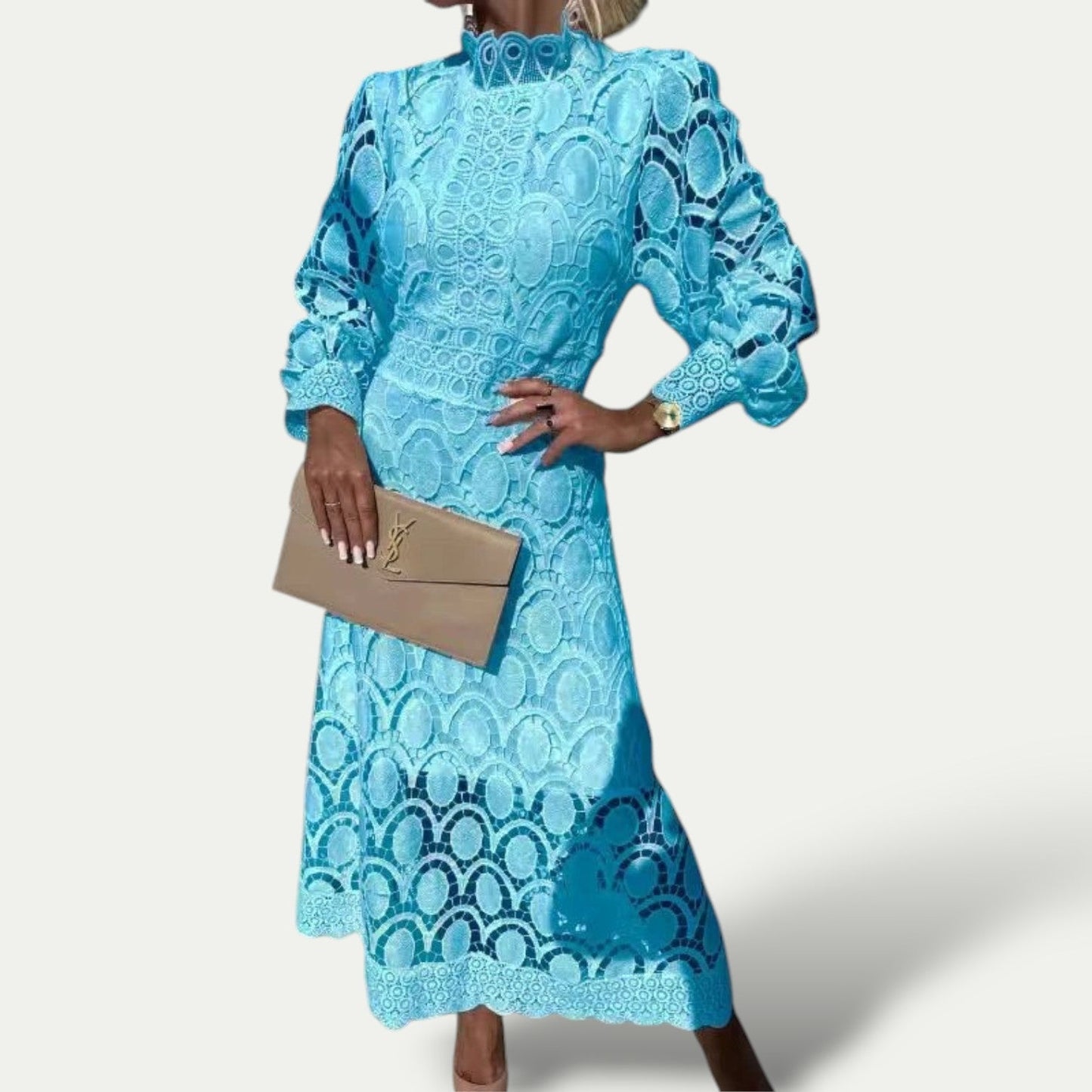 Sabrine | Robe Midi Raffinée – Élégance Classique Et Style Sophistiqué