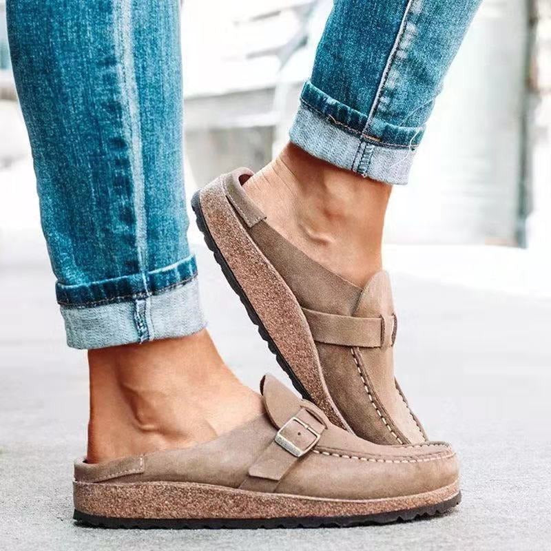 Mégane | Trendy Mule With Loop And Thick Sole