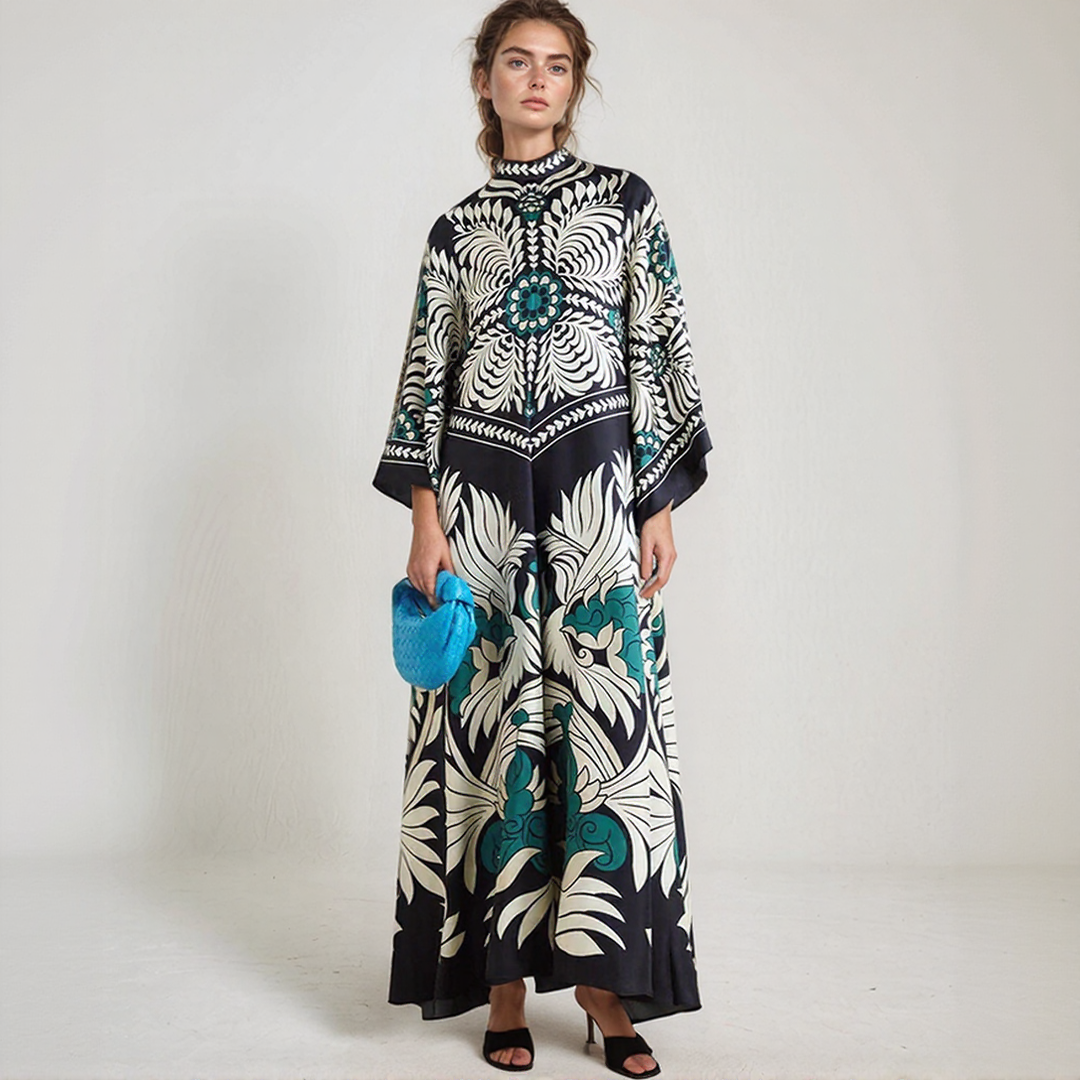 Djamila | Maxi Kaftan Bohémska Šaty – Uvoľnená A Plynulá Elegancia