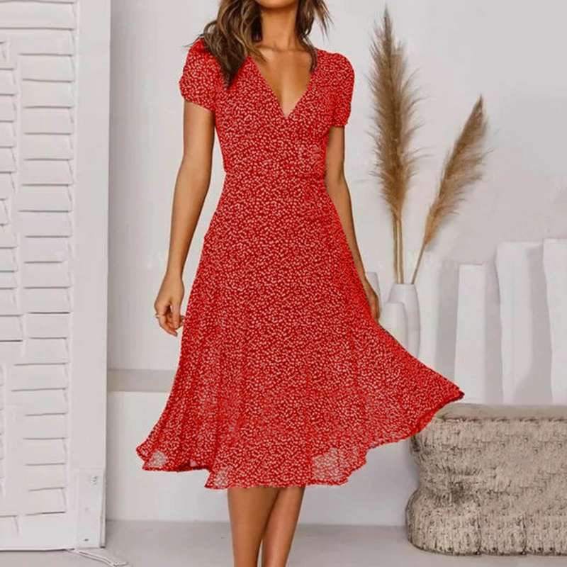 Nina | Fließendes Sommerkleid – V-Ausschnitt und absoluter Komfort