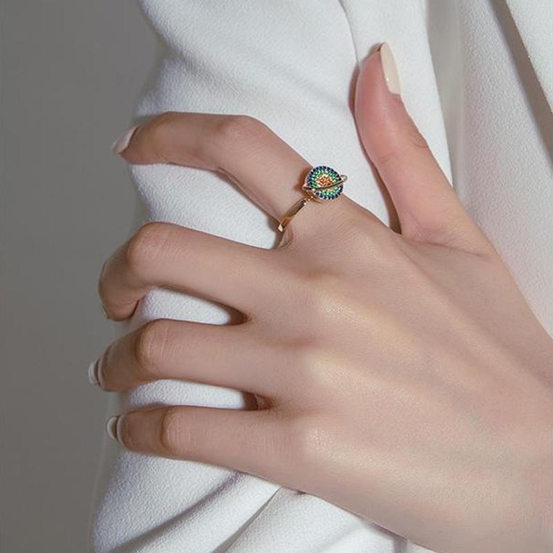 Aline | Anillo Orbital Elegante Antiestrés