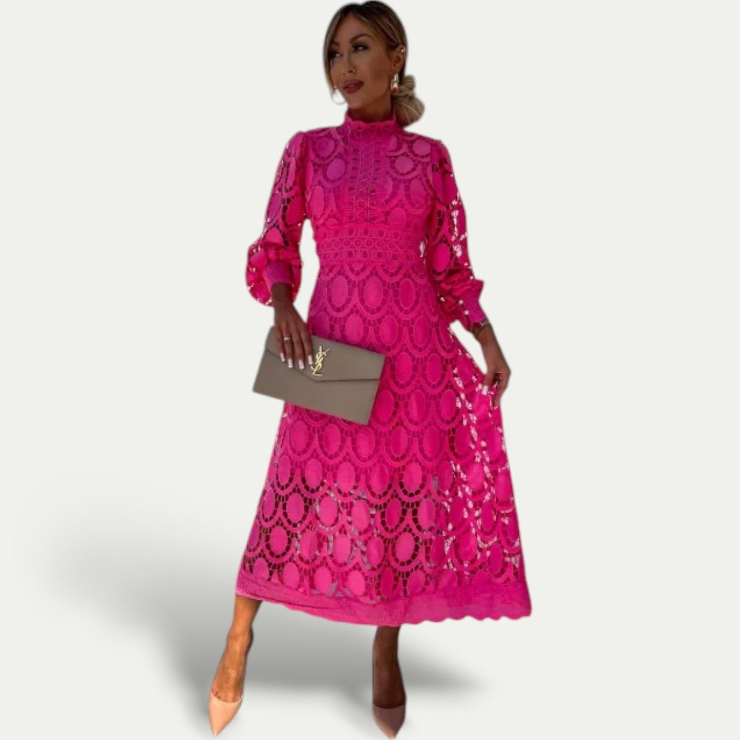 Sabrine | Robe Midi Raffinée – Élégance Classique Et Style Sophistiqué