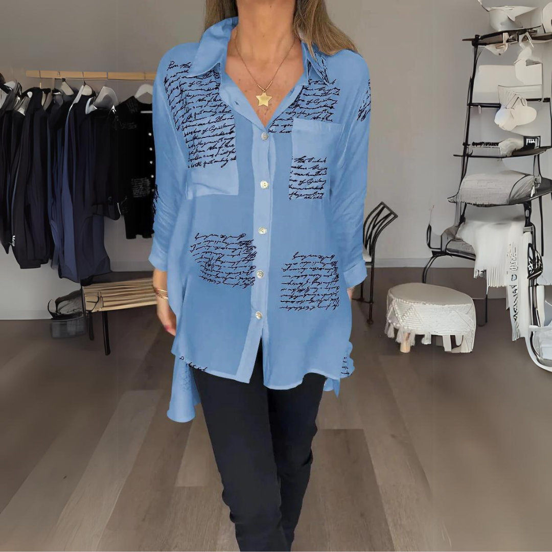 Sophie | Chemise Élégante D'Été – Touches Artistiques Et Modernes