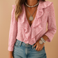 Honorine | Blouse Met Volants En V-Hals Voor Dames 