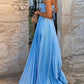 Nadège| Vestido Largo Moderno – Elegancia Pura y Corte Fluido 
