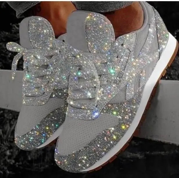 Wiam-Rosa | Zapatos Informales Brillantes – Estilo Diario y Toque Brillante 