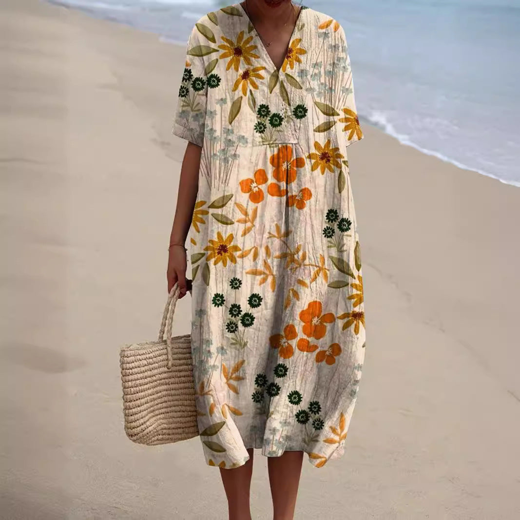 Sylvaine | Vestido Largo Floral – Estilo y Ligereza Estival 