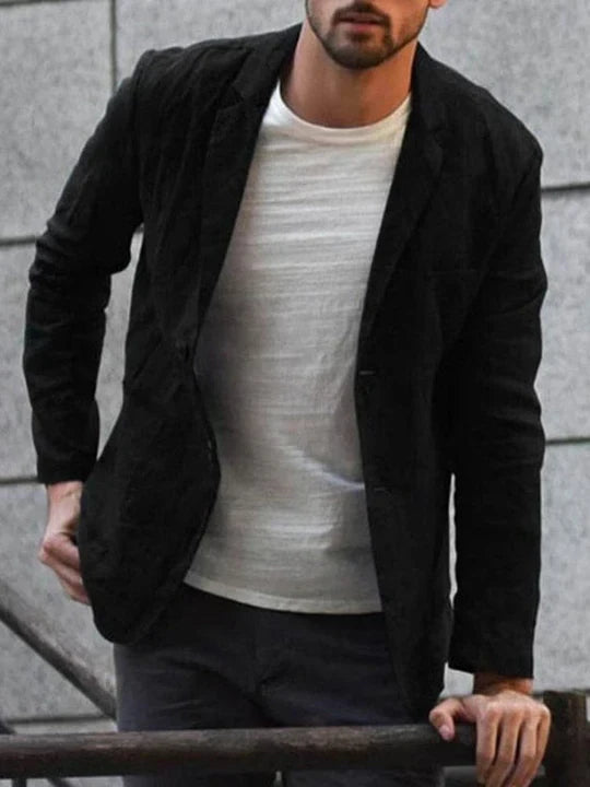 Rudy | Tailored Blazer with Notched Collar and Long Sleeves 