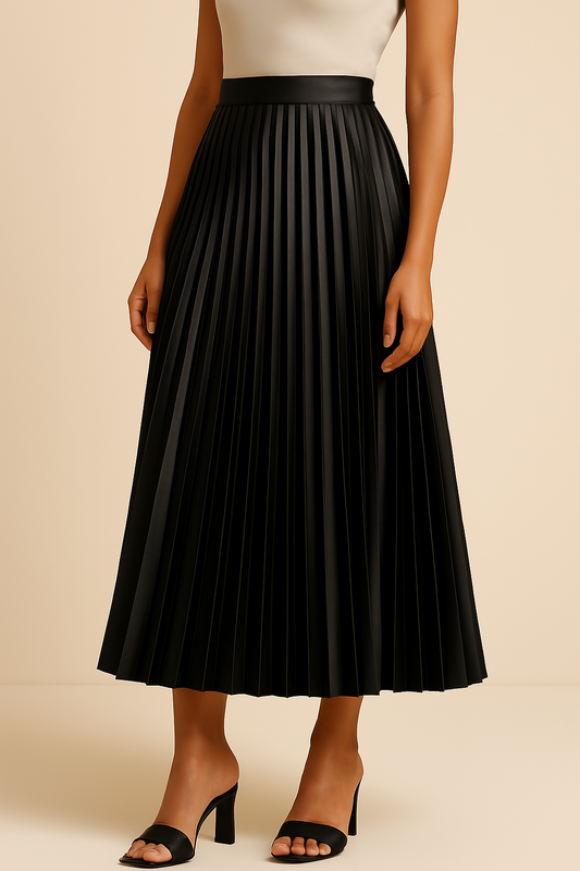 Céline | Falda Plisada de Cintura Alta – Elegancia y Silueta Sublimada 