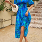 Alma | Bloemenjurk – Romantische Elegantie En Gestructureerde Mouwen 