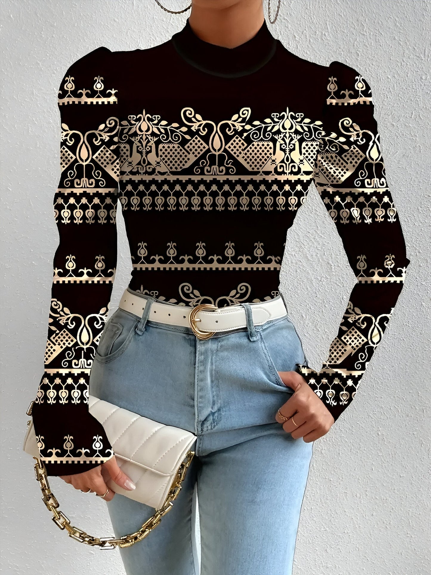 Elisa | Blusa Delicada Con Impresión Floral – Finura Y Modernidad 