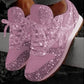Wiam-Rosa | Zapatos Informales Brillantes – Estilo Diario y Toque Brillante 