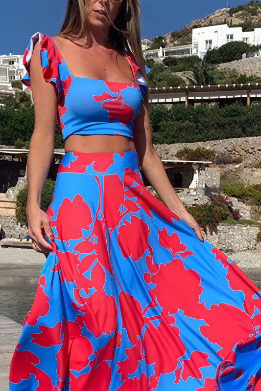 Joana | Conjunto Floral – Top y Falda Para Un Estilo Soleado 