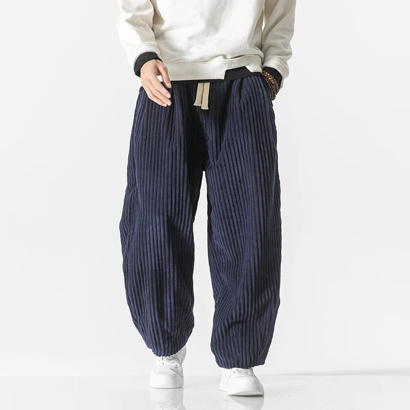 Théo | Japanse broek van ribstof 