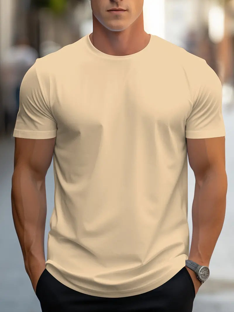 Ewen | T-shirt s priliehavým strihom, okrúhly výstrih, krátke rukávy 
