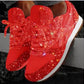 Wiam-Rosa | Zapatos Informales Brillantes – Estilo Diario y Toque Brillante 
