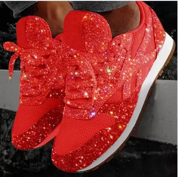 Wiam-Rosa | Zapatos Informales Brillantes – Estilo Diario y Toque Brillante 