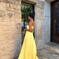 Nadège| Vestido Largo Moderno – Elegancia Pura y Corte Fluido 