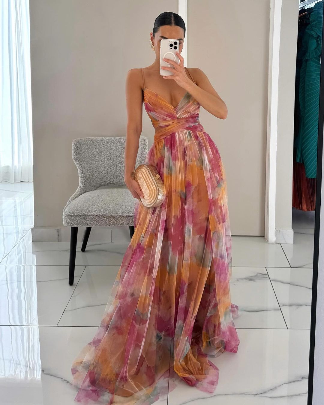 Samira | Lange Sommerkleid – Florale Frische und romantischer Stil 
