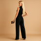Lamia | Jumpsuit Élégant Avec Ceinture À Nouer Et Col V