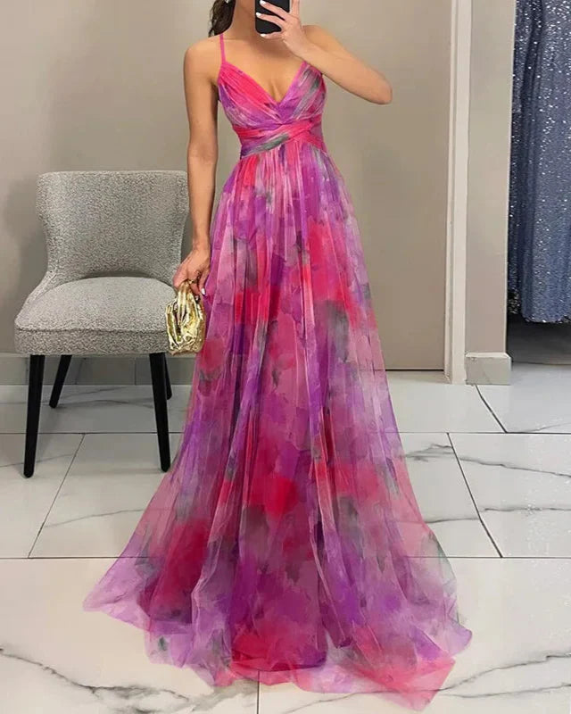 Samira | Lange Sommerkleid – Florale Frische und romantischer Stil 