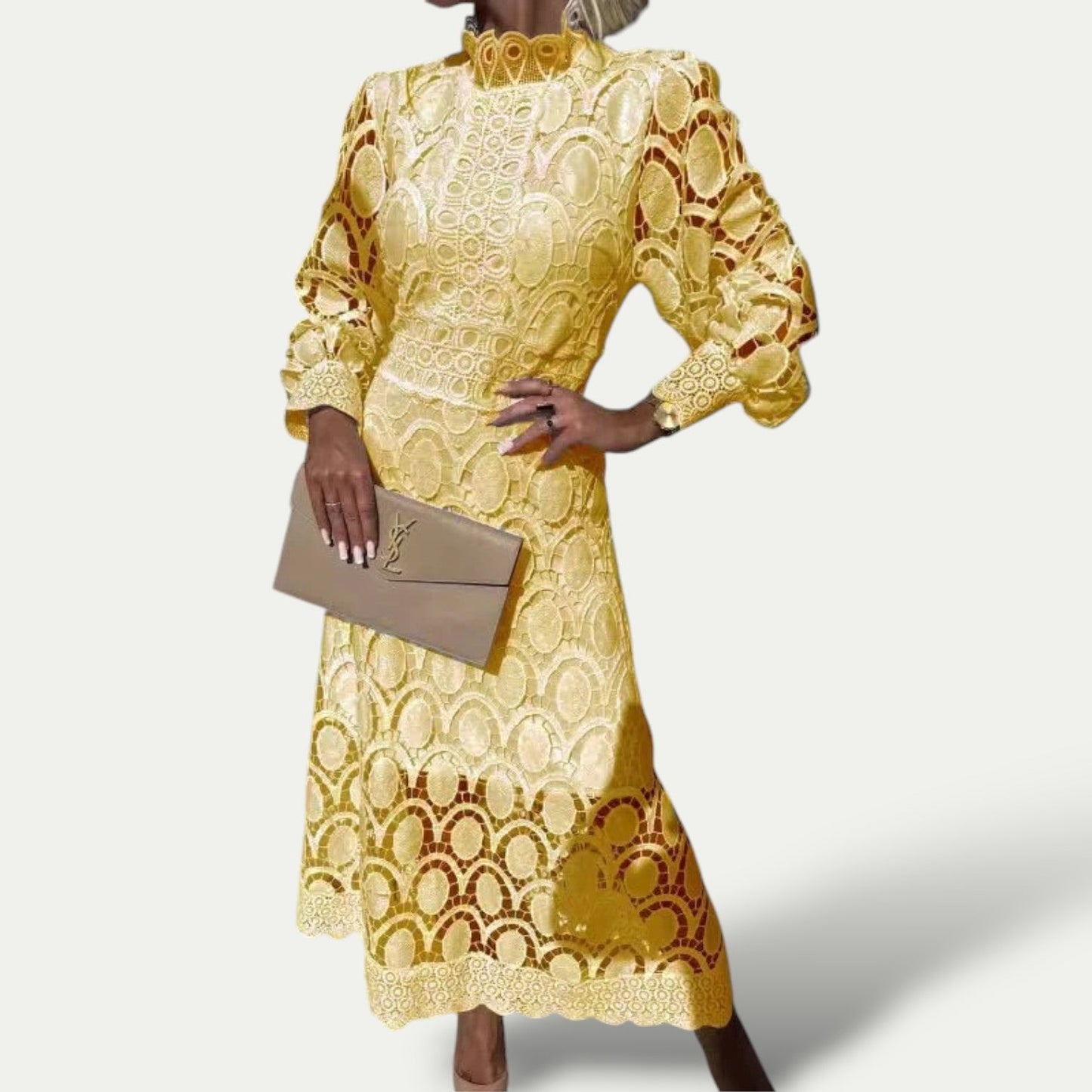 Sabrine | Robe Midi Raffinée – Élégance Classique Et Style Sophistiqué