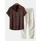 Antoine | Set of Cuban Collar Shirt and Drawstring Pants 
