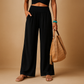 Gwenaëlle | High-Waisted Wide Leg Pants and Casual Style 