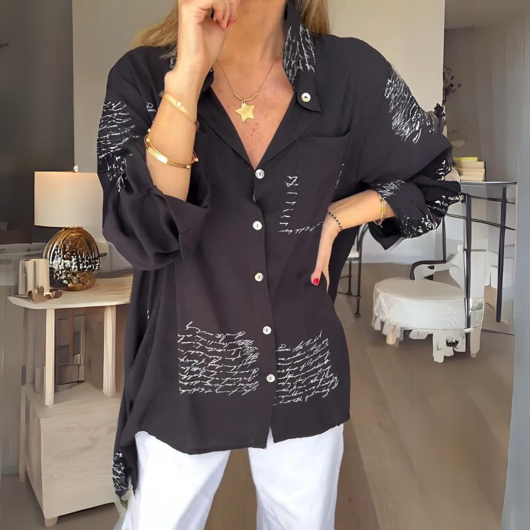 Sophie | Chemise Élégante D'Été – Touches Artistiques Et Modernes
