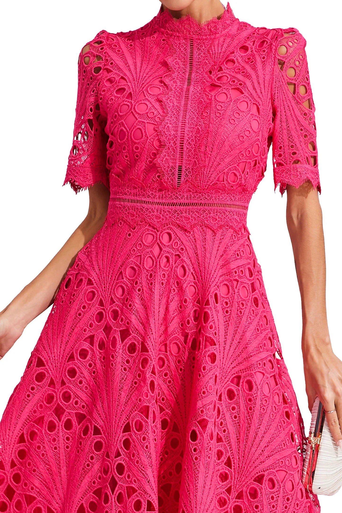 Nadine | Rochie Midi – Allure Chic și Accente Rafinate 