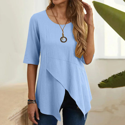 Flore | Asymmetrisk Bluse – Elegance Og Modernitet 
