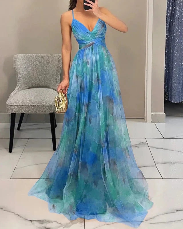 Samira | Lange Sommerkleid – Florale Frische und romantischer Stil 