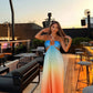 Ida | Rochie Lungă Plisată – Decolteu American și Eleganță 