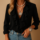Honorine | Blouse Met Volants En V-Hals Voor Dames 
