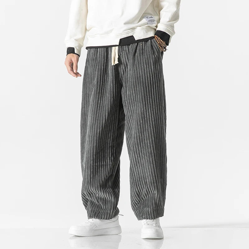 Théo | Japanse broek van ribstof 