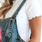 Lucie | Lässige ärmellose Jeanslatzhose 